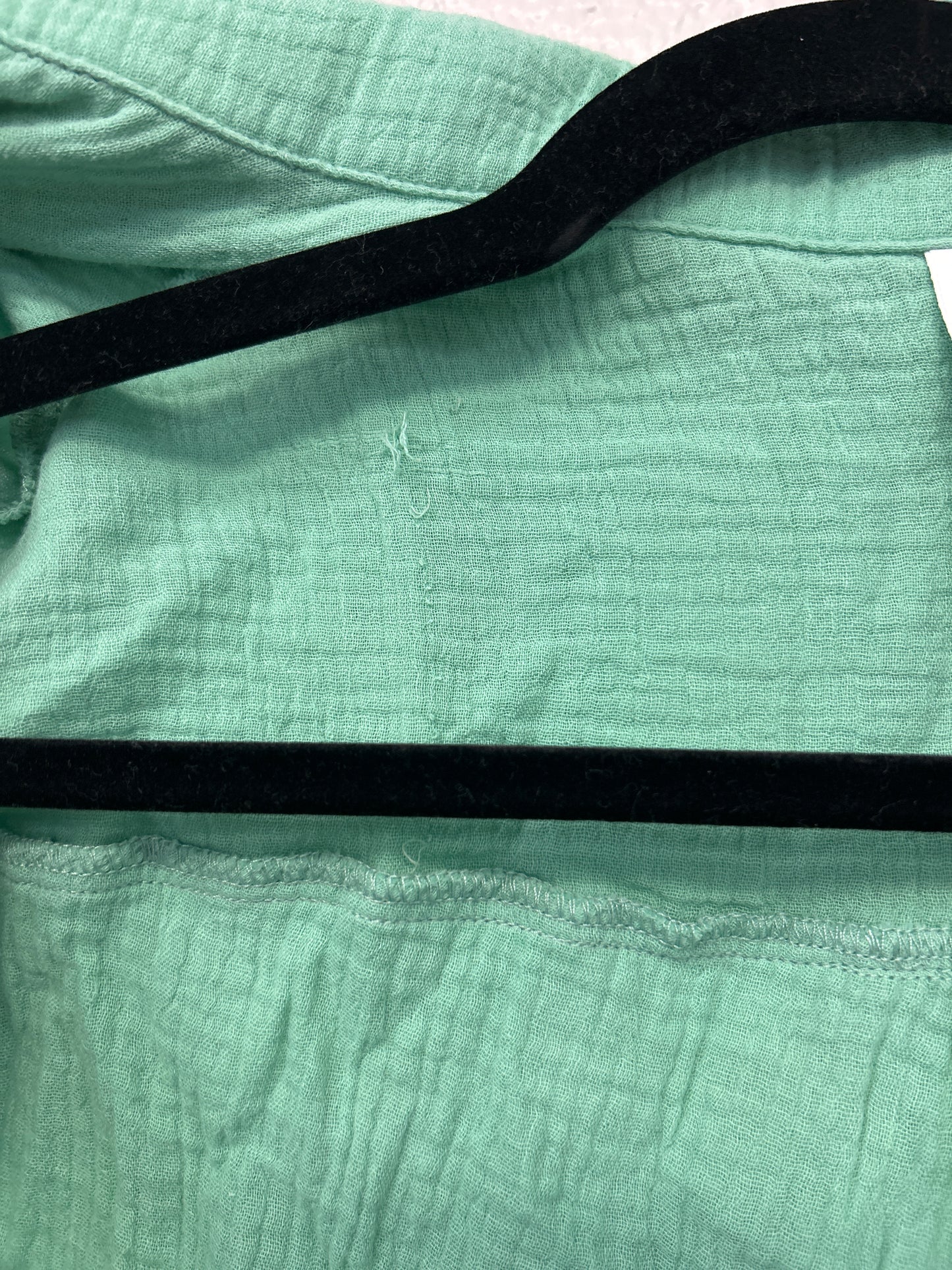 Outlet 7168 - Latched Mama Coastline Cotton Button Up Nursing Shirt - SEAFOAM - Extra Small