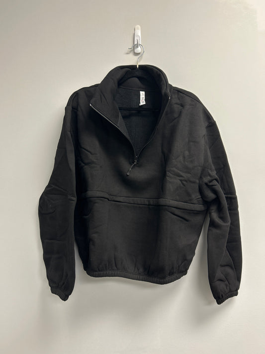 Outlet 7205 - Latched Mama 635 Crop Zip Nursing Pullover - Final Sale - BLACK - 1X