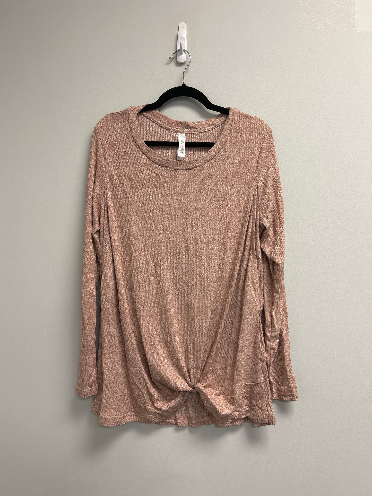 Outlet 7183 - Latched Mama Long Sleeve Twist Front Nursing Top - Final Sale - SANDSTONE - Extra Large