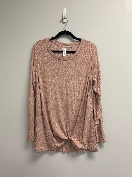 Outlet 7183 - Latched Mama Long Sleeve Twist Front Nursing Top - Final Sale - SANDSTONE - Extra Large