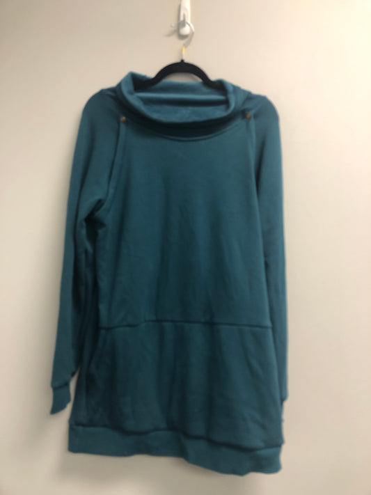 Outlet 6877 - Latched Mama Harbor Snap Nursing Pullover - Peacock - 1X