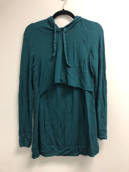 Outlet 7036 - Latched Mama Cloud Nursing Hoodie - Emerald - Medium