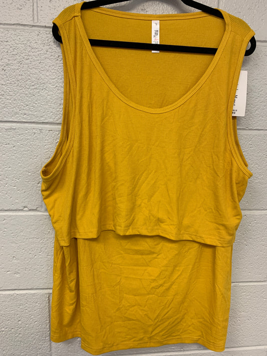 Outlet 7195 - Latched Mama Ribbed Nursing Tank - Marigold - 3X