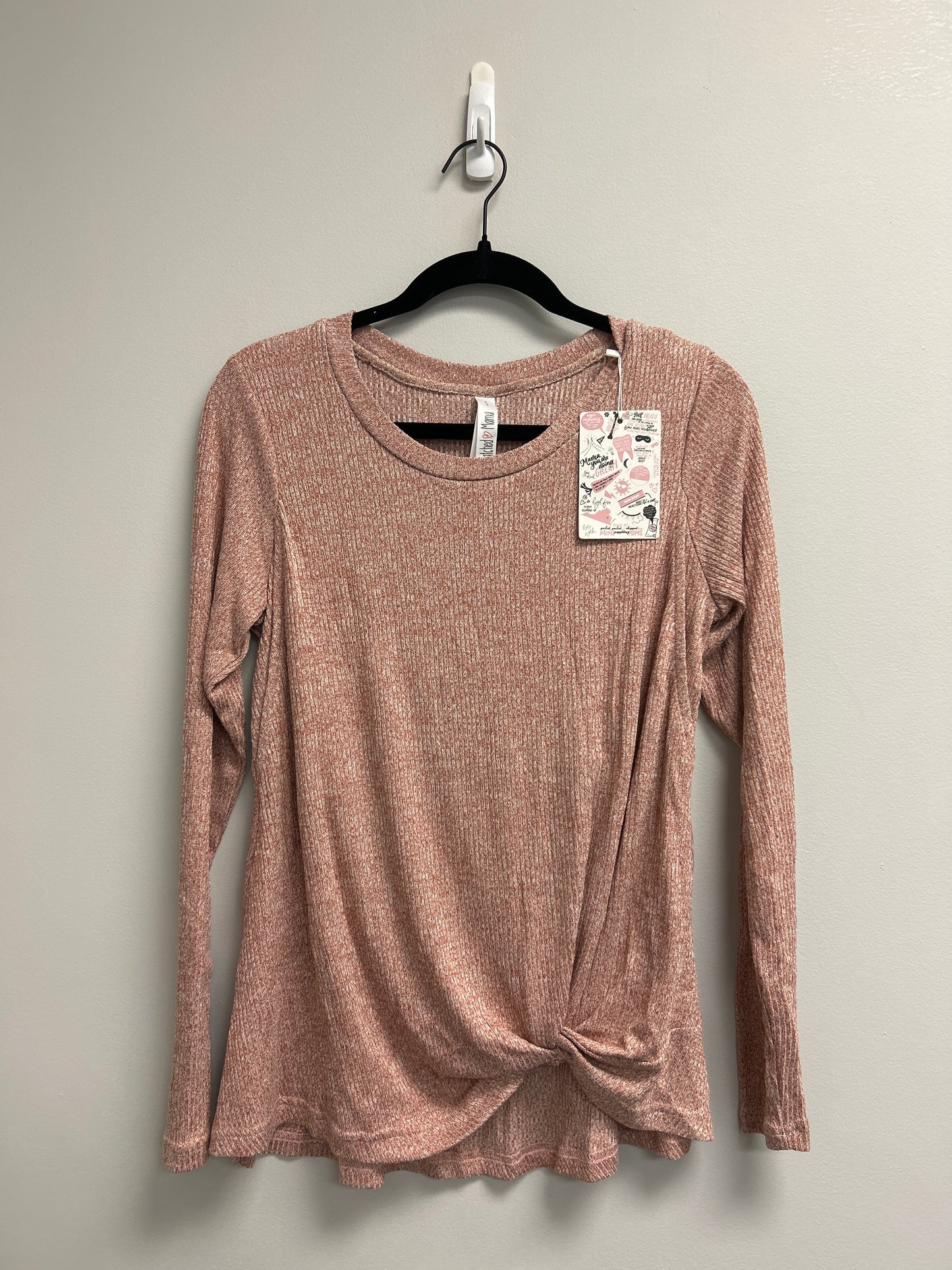 Outlet 7185 - Latched Mama Long Sleeve Twist Front Nursing Top - Final Sale - SANDSTONE - Small