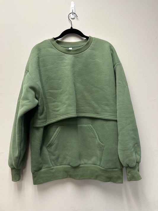 Outlet 7262 - Latched Mama 635 Snuggle-Up Nursing Pullover - Green - Large