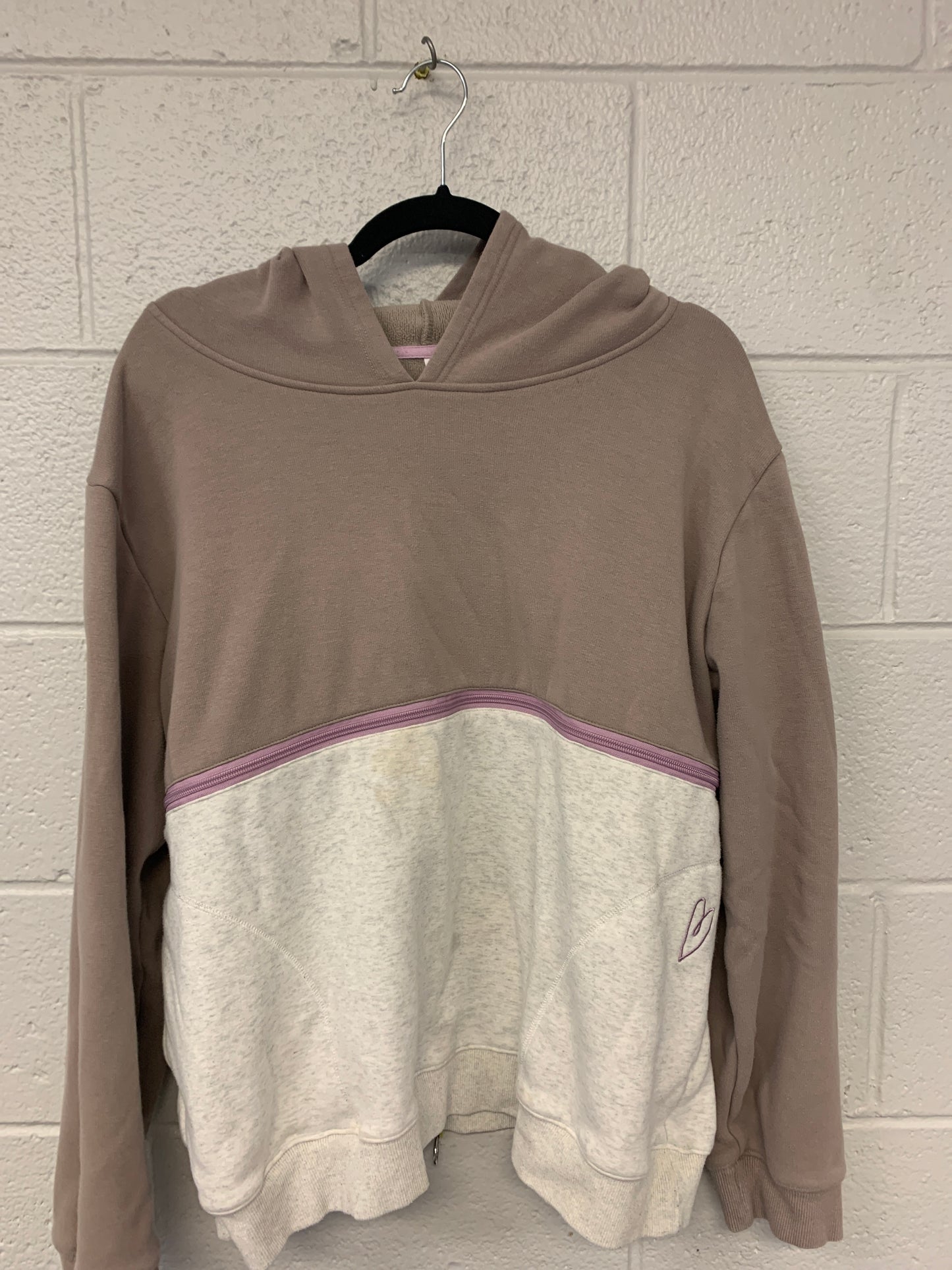 Outlet 7222 - Latched Mama Trailblazer Nursing Hoodie - Taupe/Oatmeal - 2X