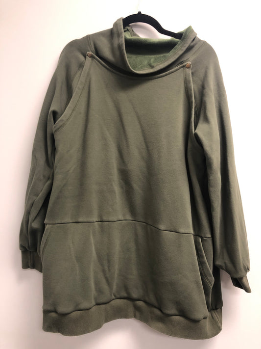 Outlet 7069 - Latched Mama Harbor Snap Nursing Pullover - Green - 2X