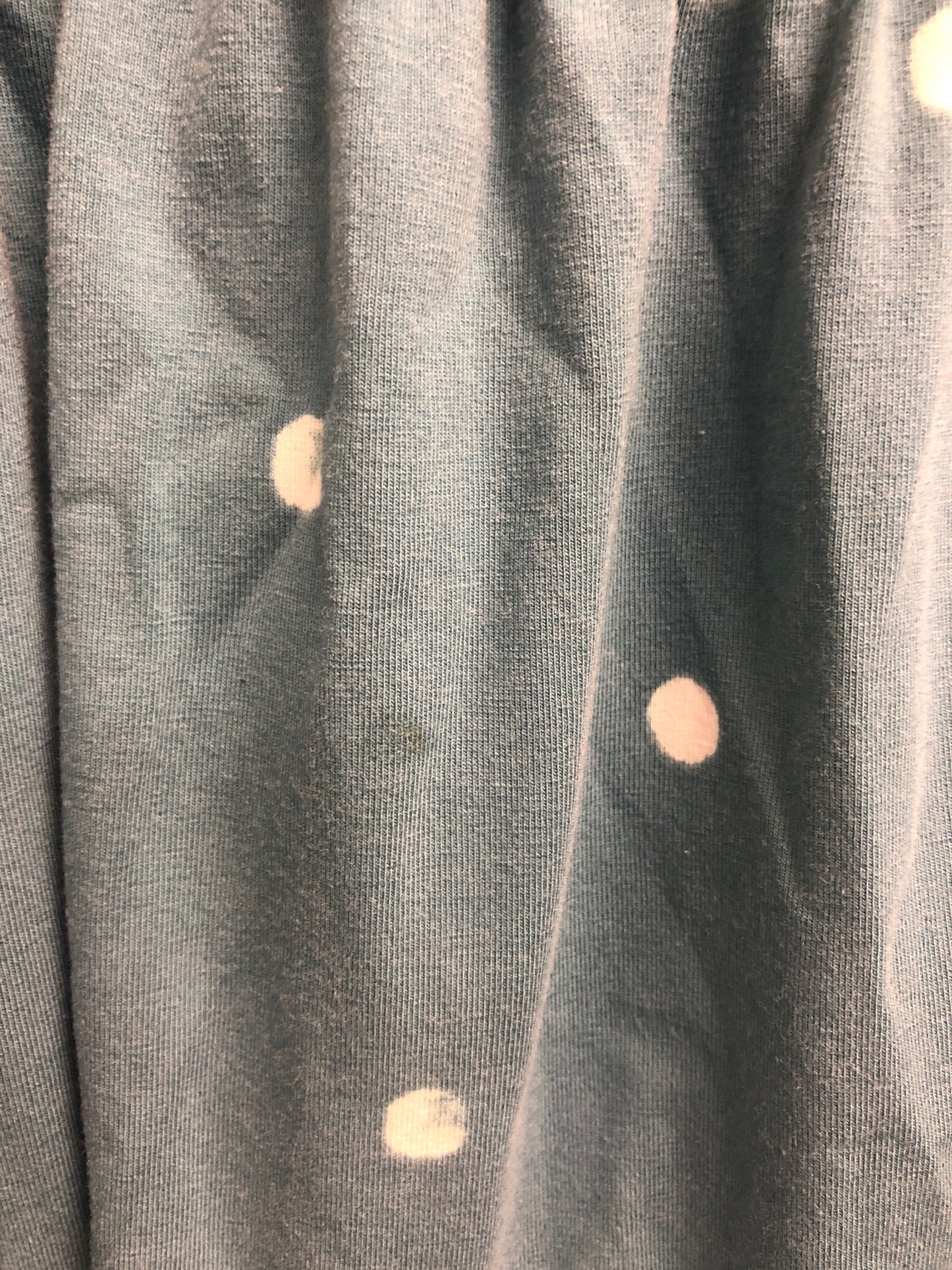 Outlet 6901 - Latched Mama Simple Cotton Nursing Dress - Steel Blue Dots - Small