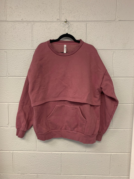 Outlet 7209 - Latched Mama 635 Snuggle-Up Nursing Pullover - Berry - 1X