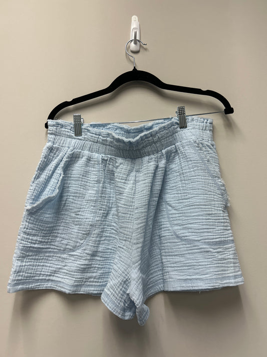 Outlet 7303 - Latched Mama Coastline Cotton Shorts - SKYBLUE - Medium