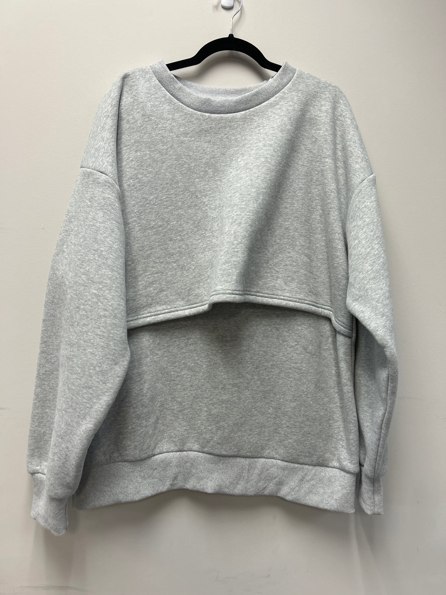 Outlet 7263 - Latched Mama 635 Snuggle-Up Nursing Pullover - Grey - Large