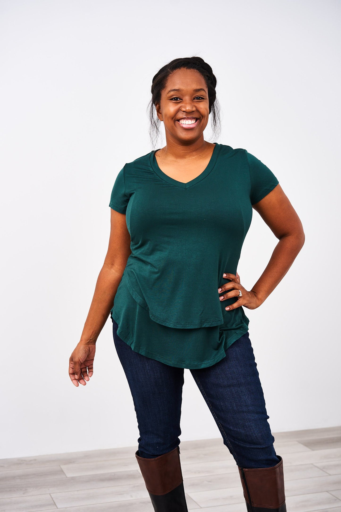 V-Neck Boyfriend Nursing Tee