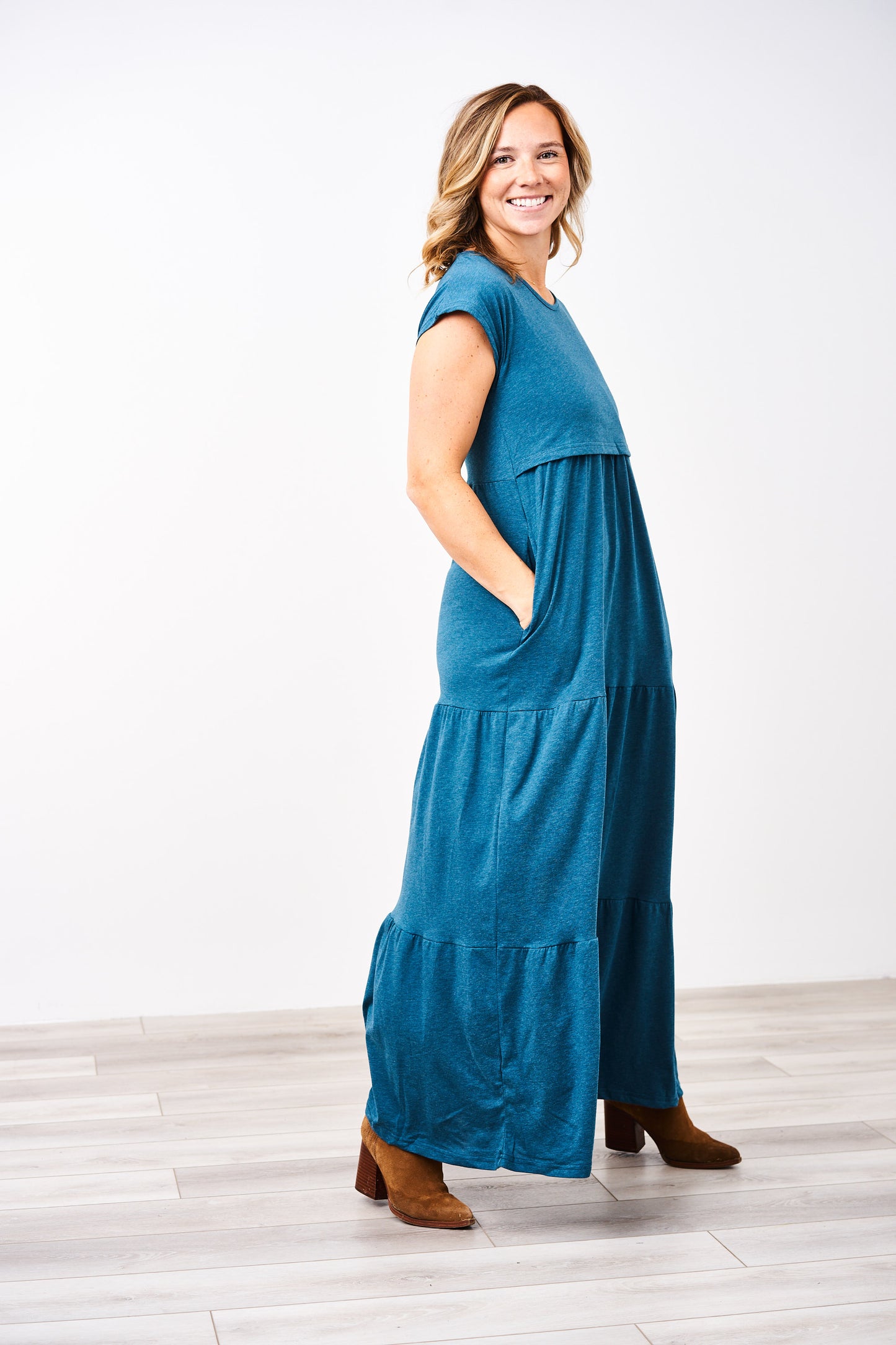 Latched Mama Tiered T-Shirt Maxi Dress