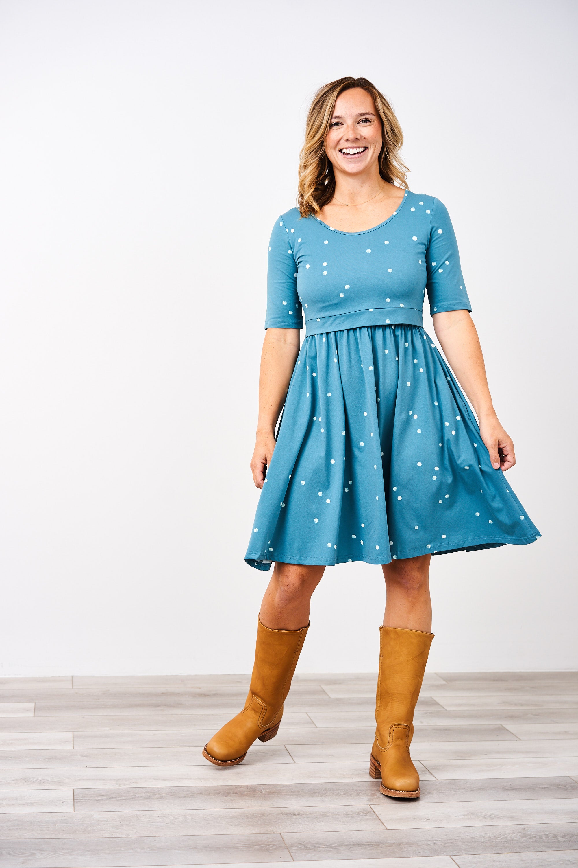 Latched Mama Simple Cotton Nursing Dress Latched Mama Simple Cotton Nursing Dress