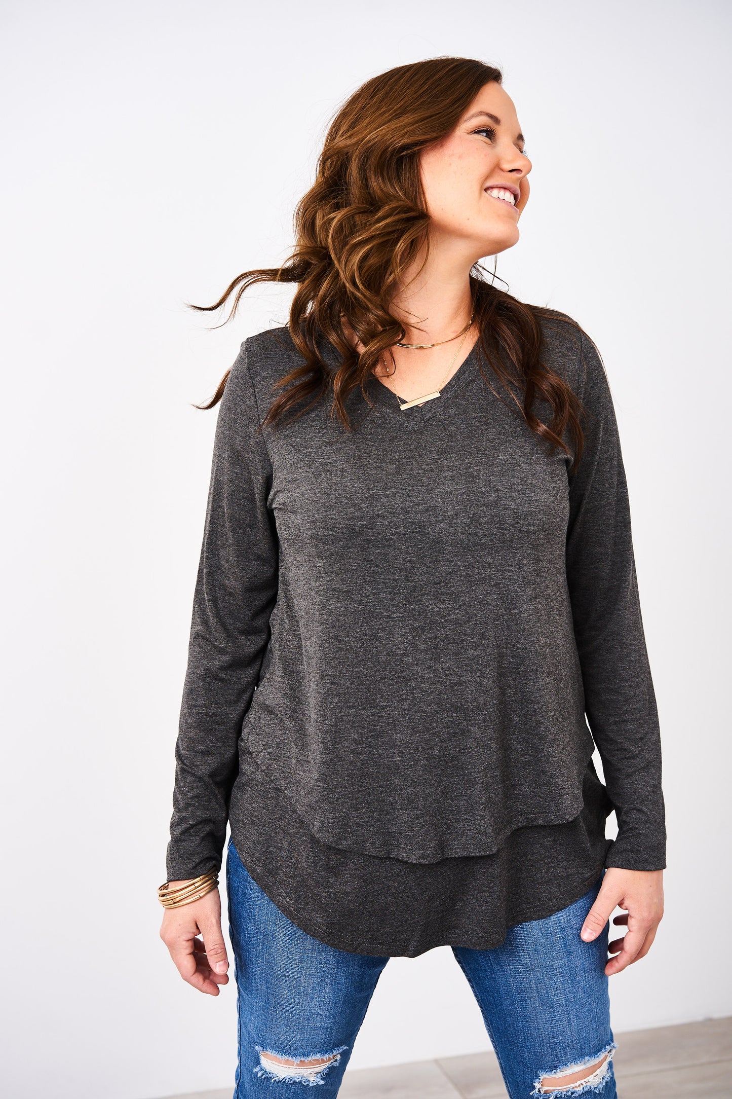 Latched Mama Long Sleeve V-Neck Tee