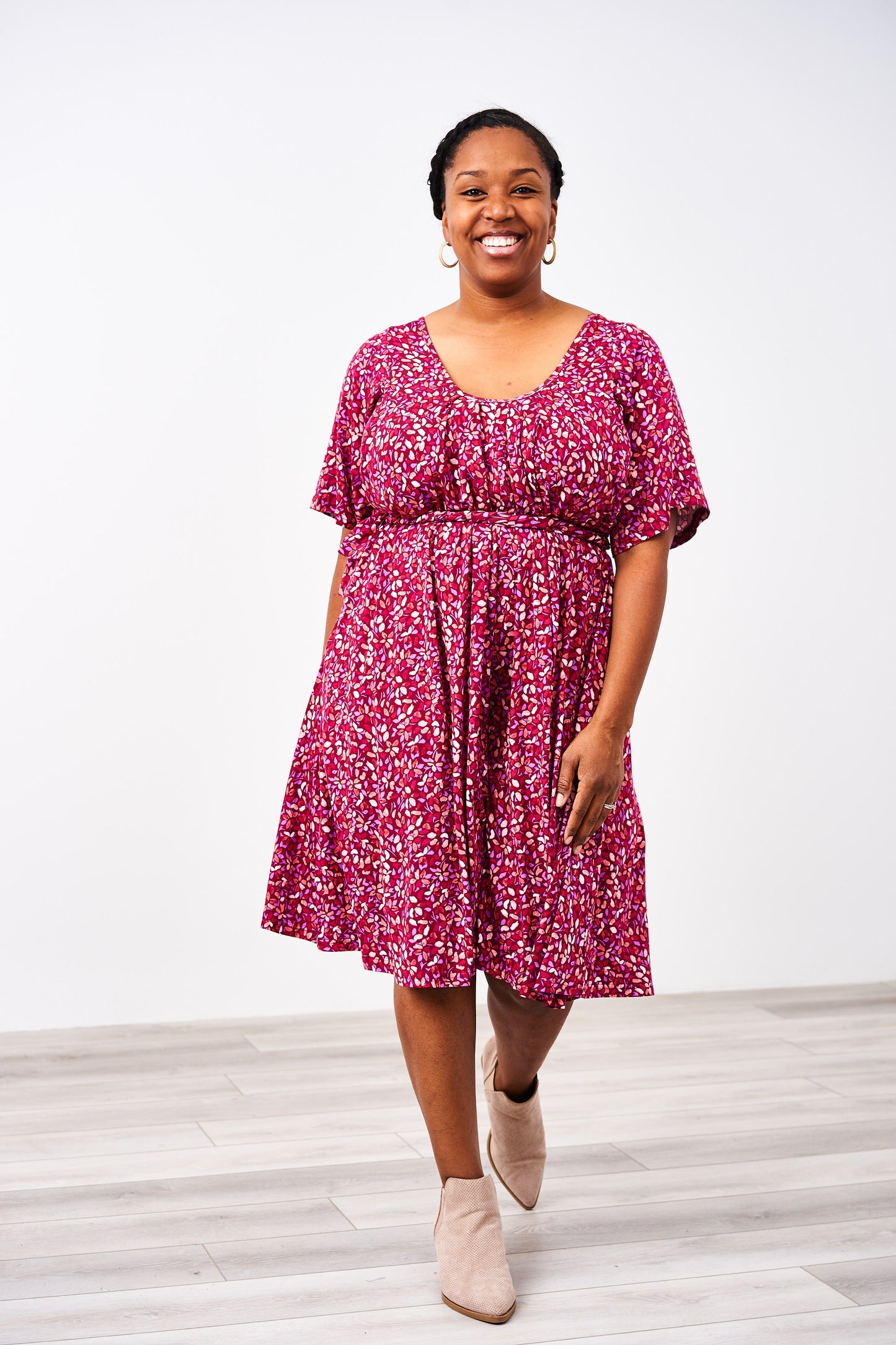 The Momper® Printed Flutter Sleeve Nursing Romper