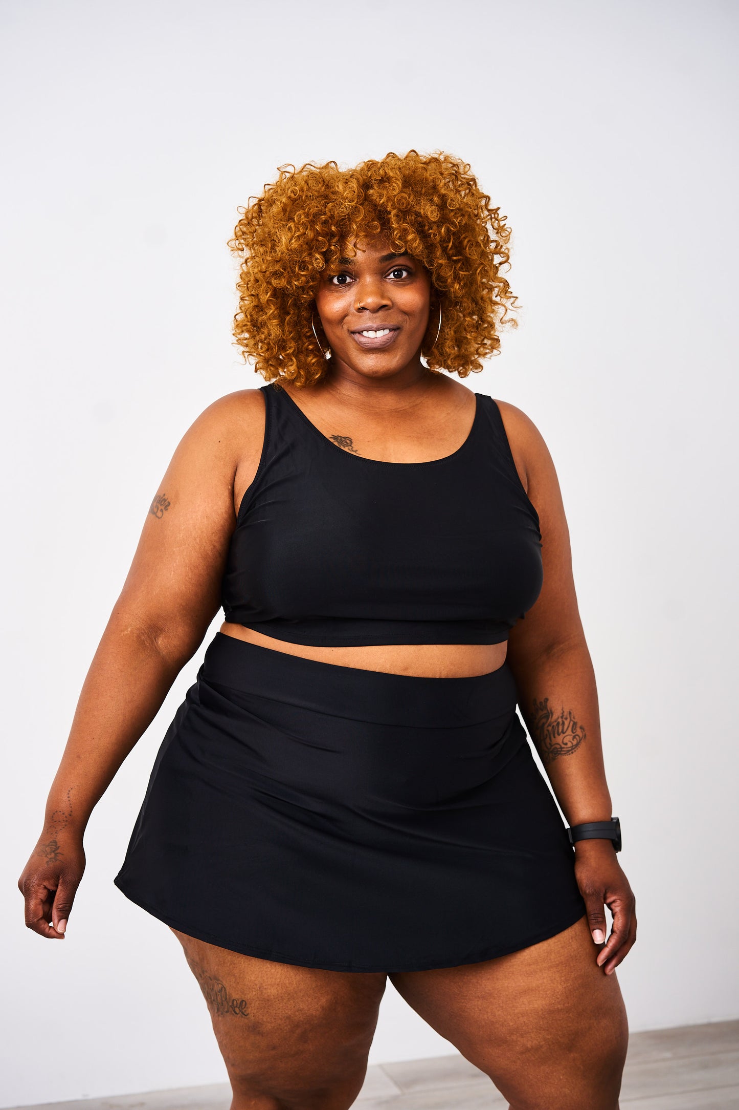 Latched Mama Sporty Swim Skirt with Boy Shorts - Final Sale