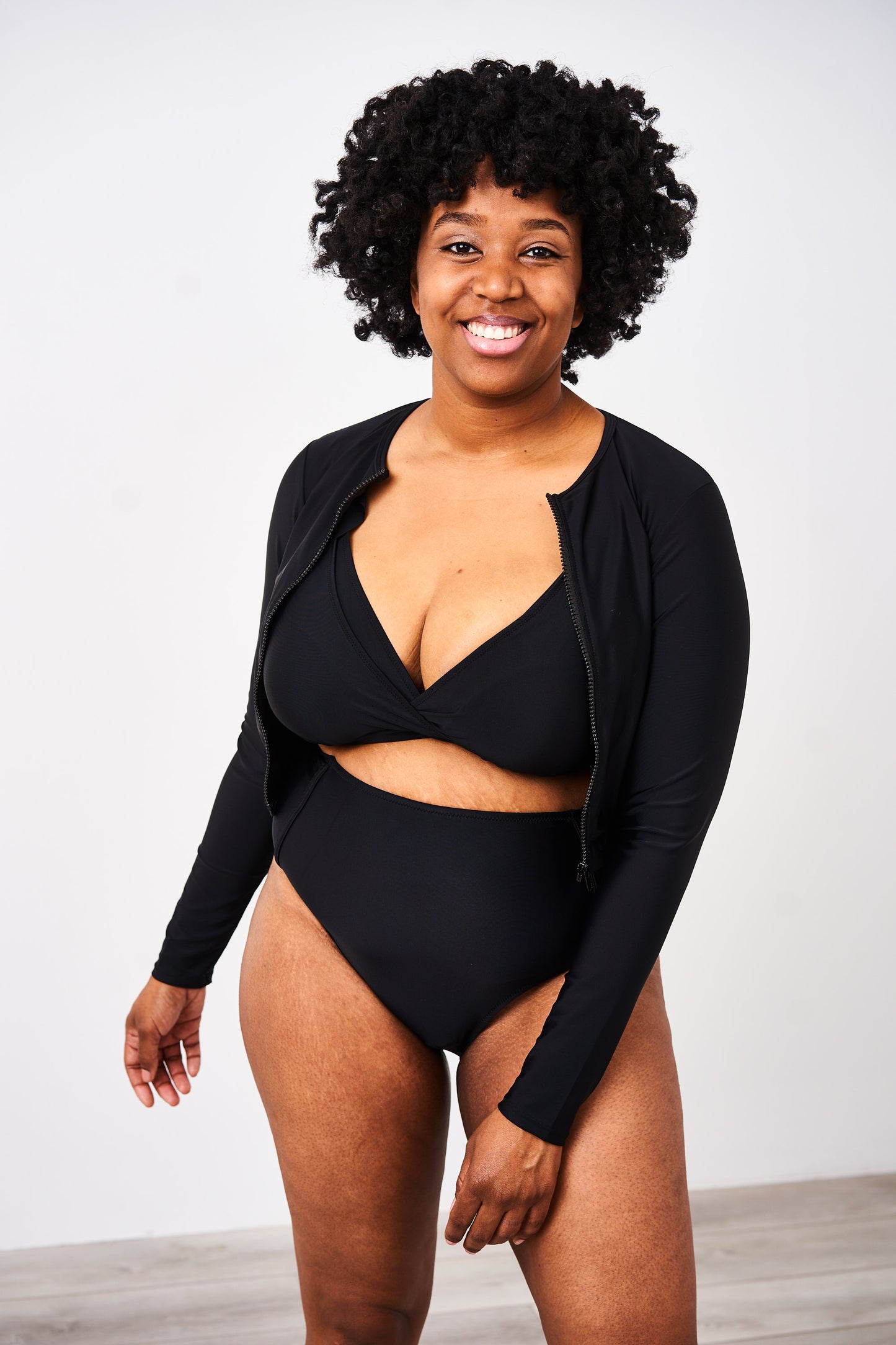 Latched Mama Long Sleeve Swim Zip Nursing Cover Up - Final Sale