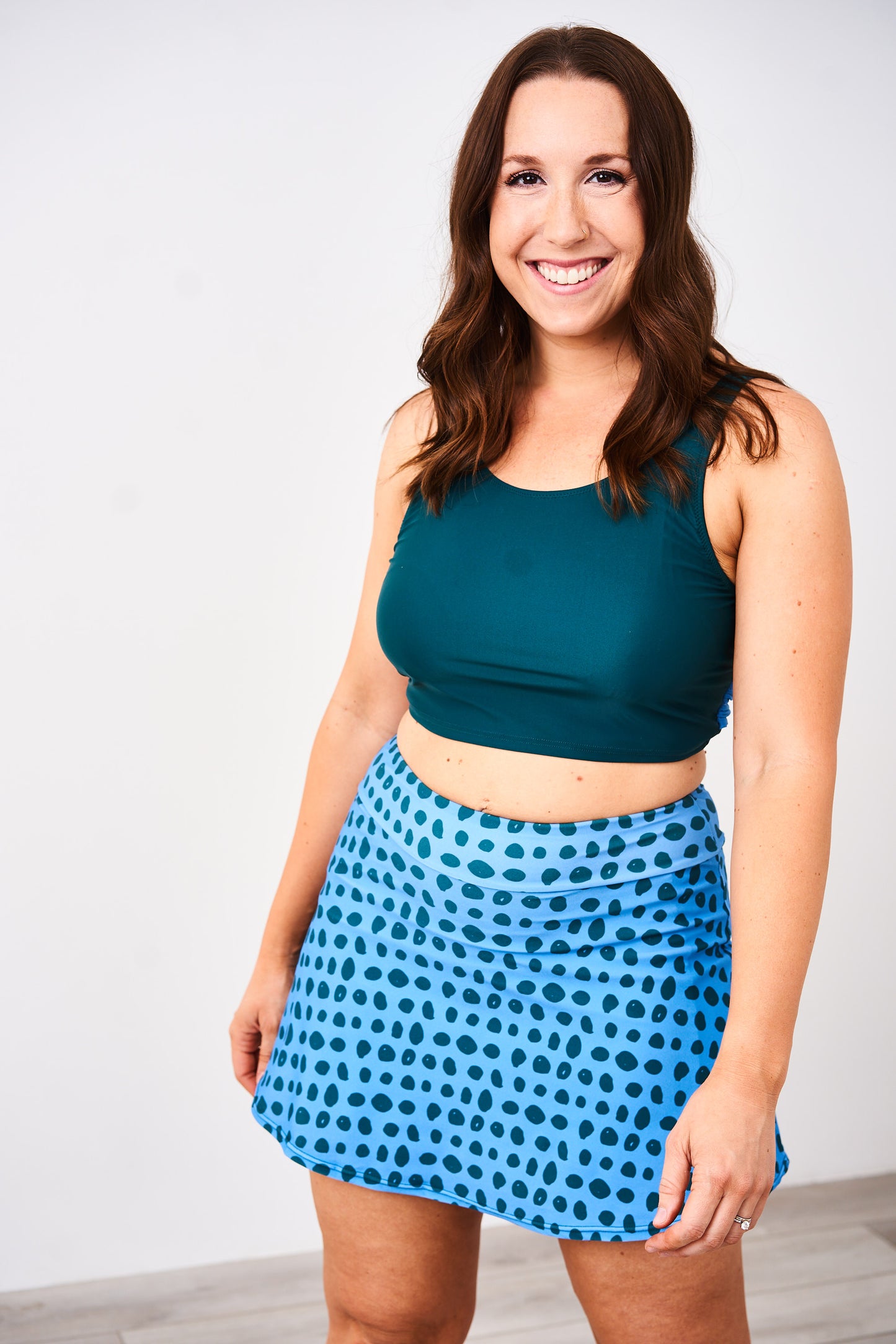 Latched Mama Sporty Swim Skirt with Boy Shorts - Final Sale