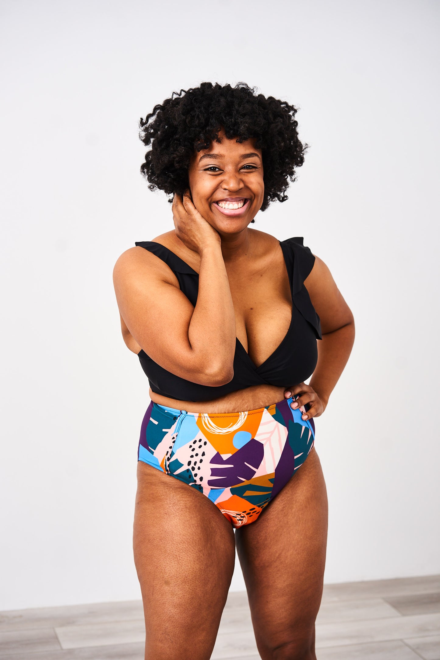 Latched Mama High Waisted Swim Bottoms with Pockets - Final Sale