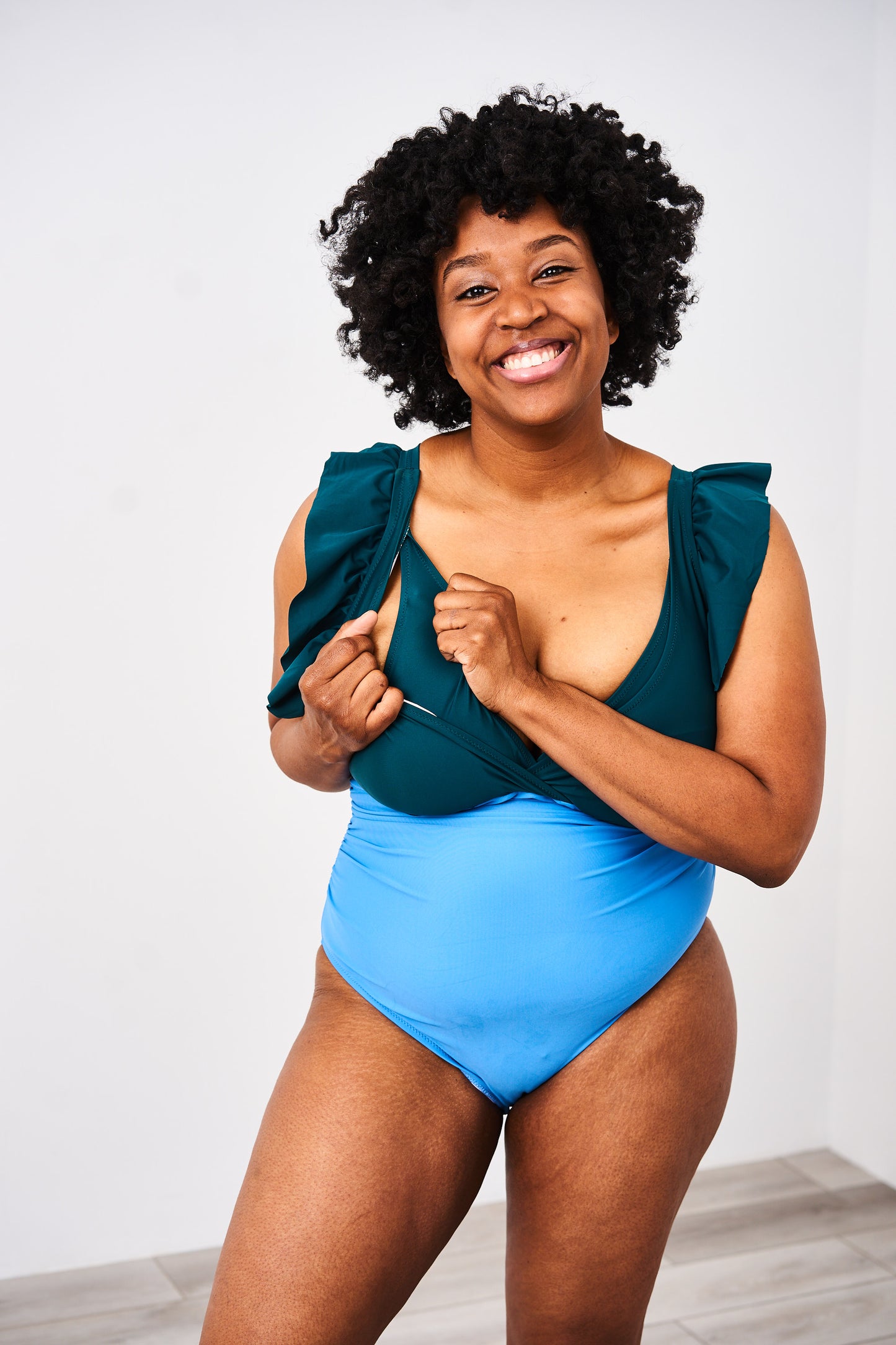 Latched Mama Lace Up Nursing Swim One Piece - Final Sale