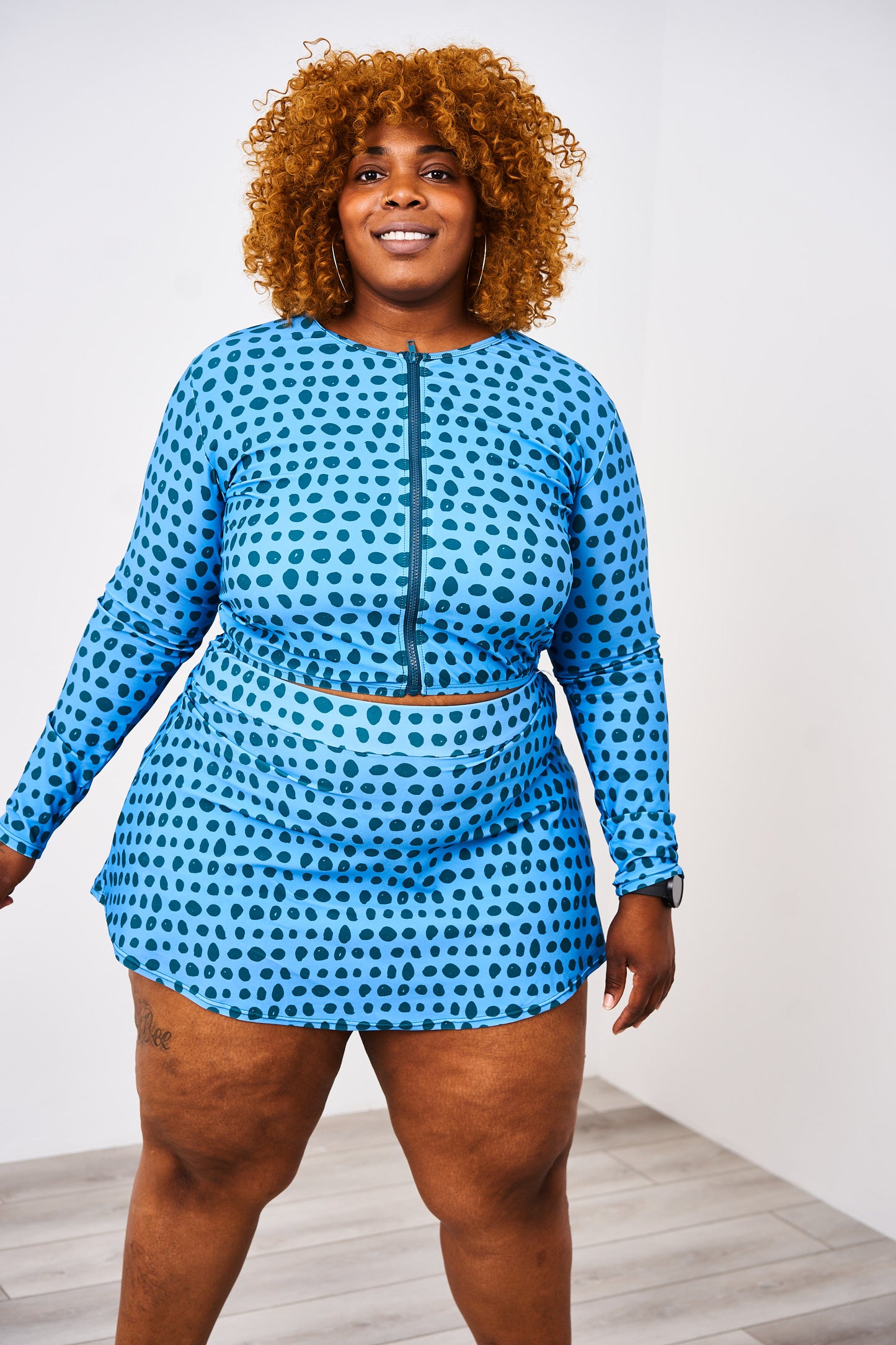 Latched Mama Sporty Swim Skirt with Boy Shorts - Final Sale
