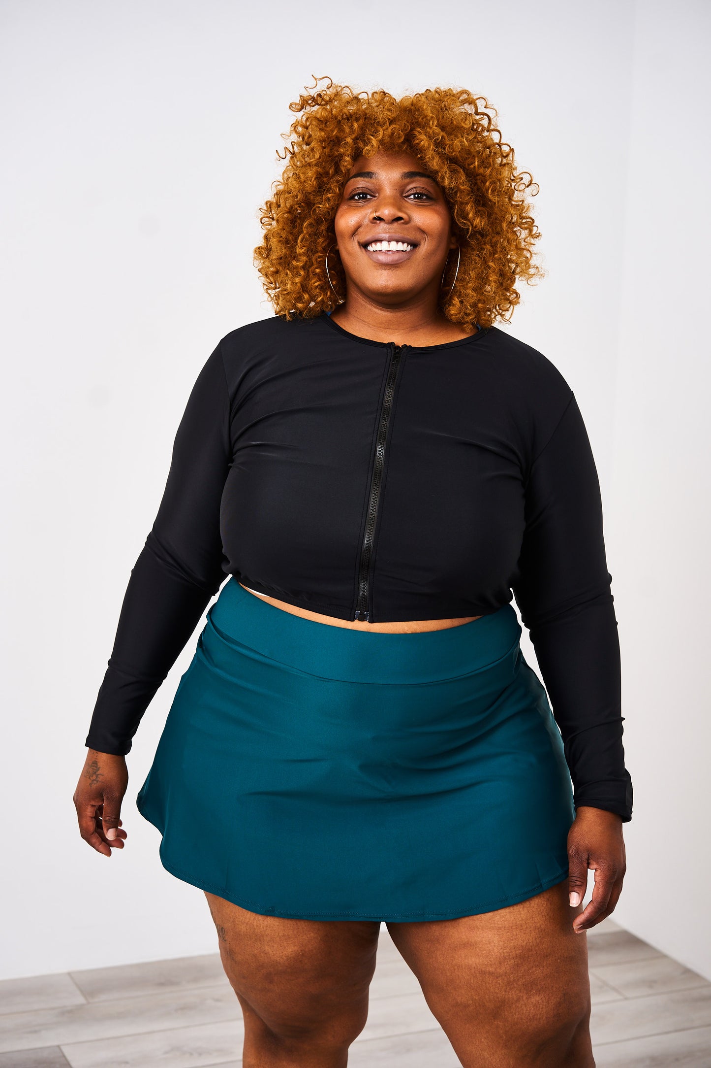 Latched Mama Sporty Swim Skirt with Boy Shorts - Final Sale