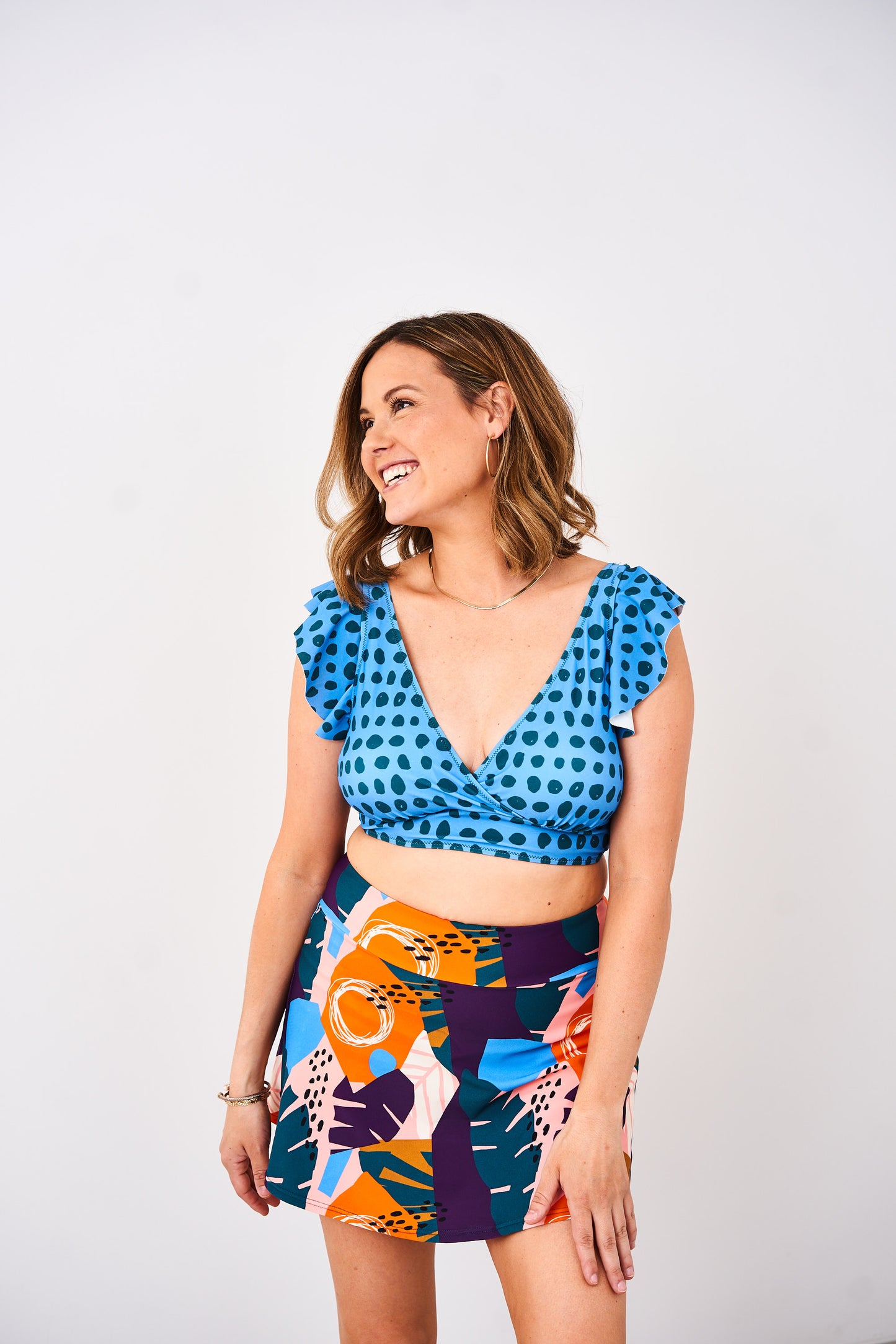 Latched Mama Lace Up Nursing Swim Top - Final Sale