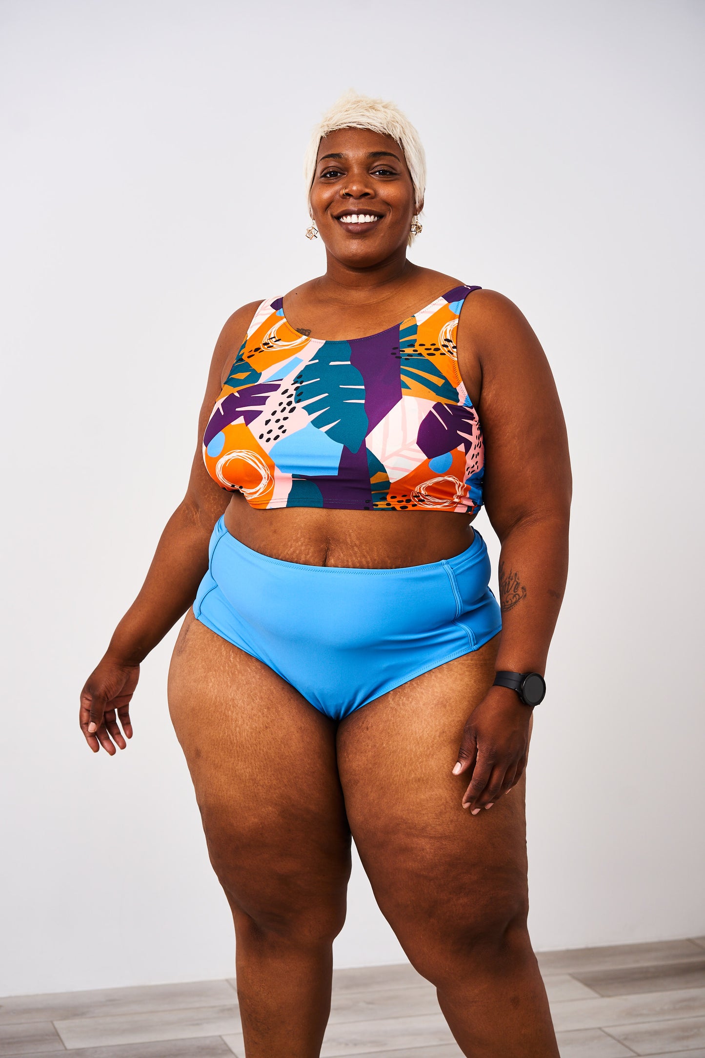 Latched Mama Tie Back Nursing Swim Top