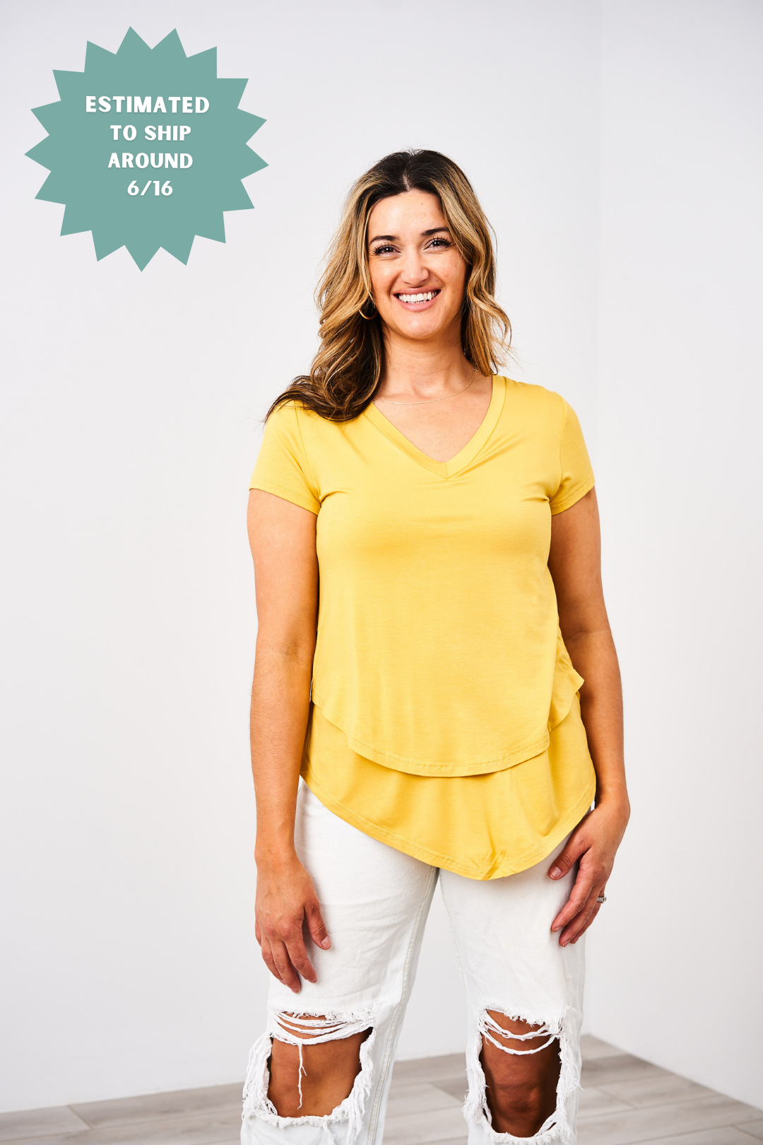 V-Neck Boyfriend Nursing Tee