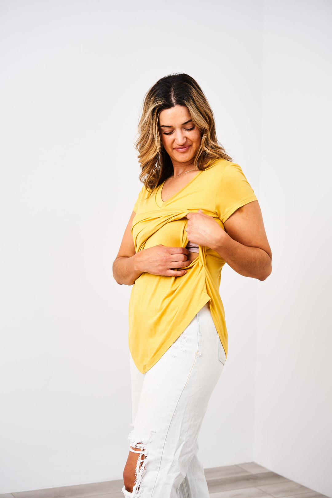 V-Neck Boyfriend Nursing Tee