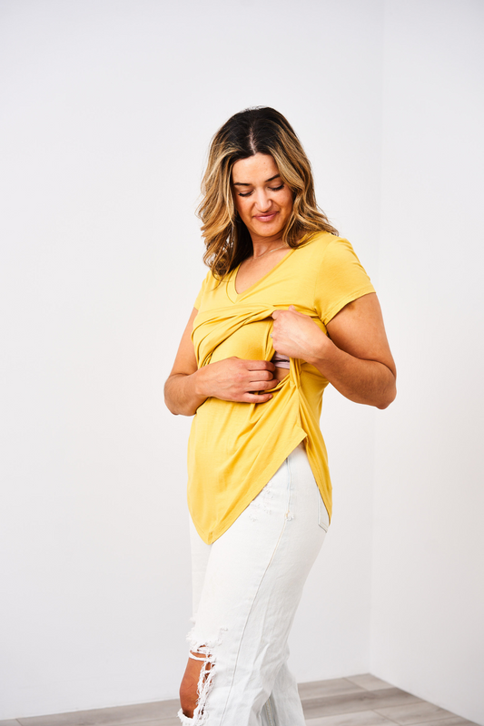 V-Neck Boyfriend Nursing Tee