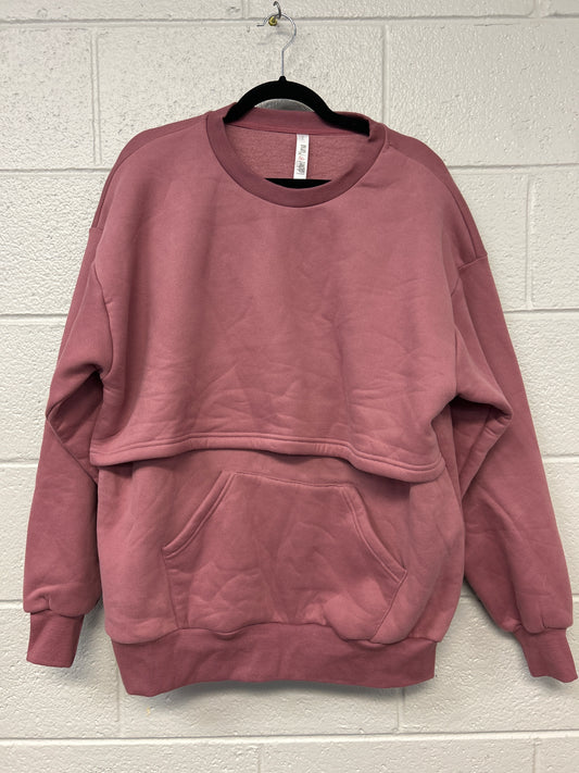 Outlet 7233 - Latched Mama Snuggle-Up Nursing Sweatshirt - BERRY BREEZE - Large