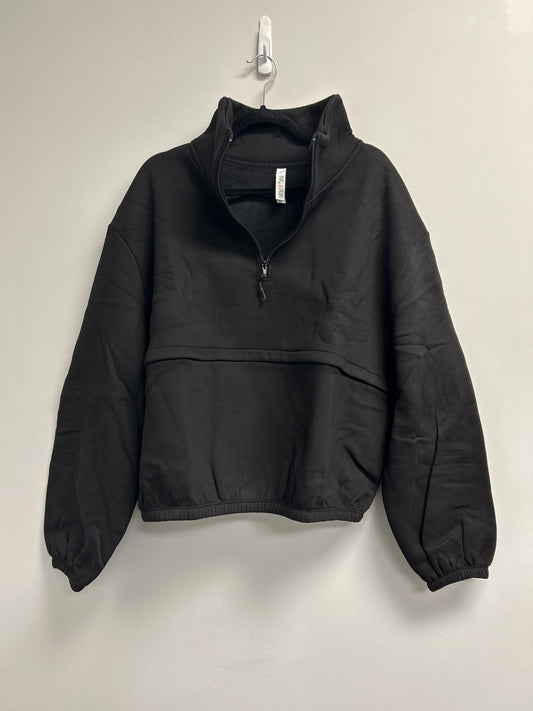 Outlet 7203 - Latched Mama 635 Crop Zip Nursing Pullover - Final Sale - BLACK - 1X