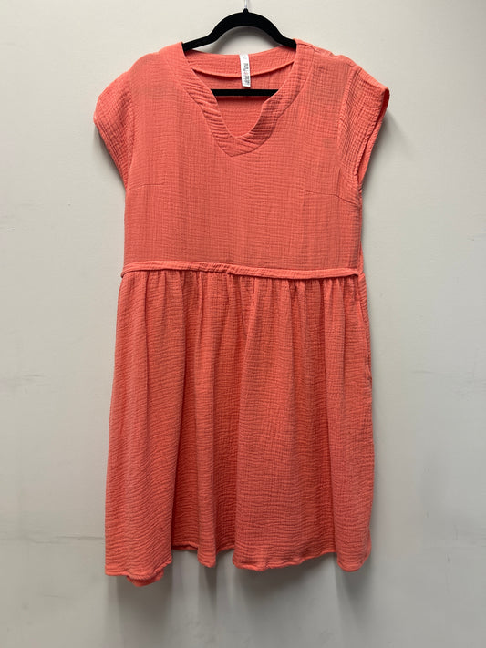 Outlet 7276 - Latched Mama Coastline Cotton Zip Nursing Dress - SUNRISE - Extra Small