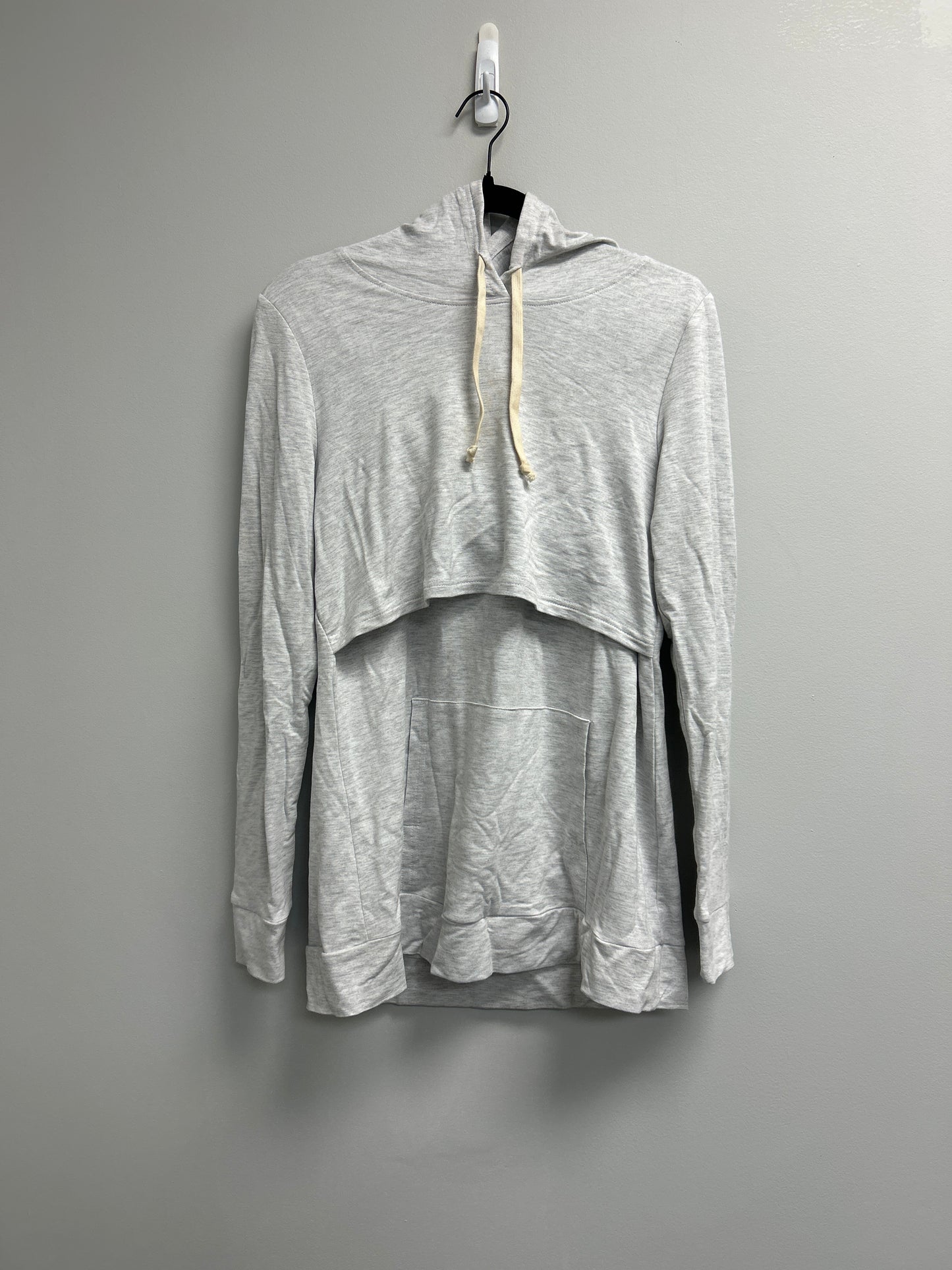 Outlet 7217 - Latched Mama Cloud Nursing Hoodie - HEATHERED OATMEAL - Medium