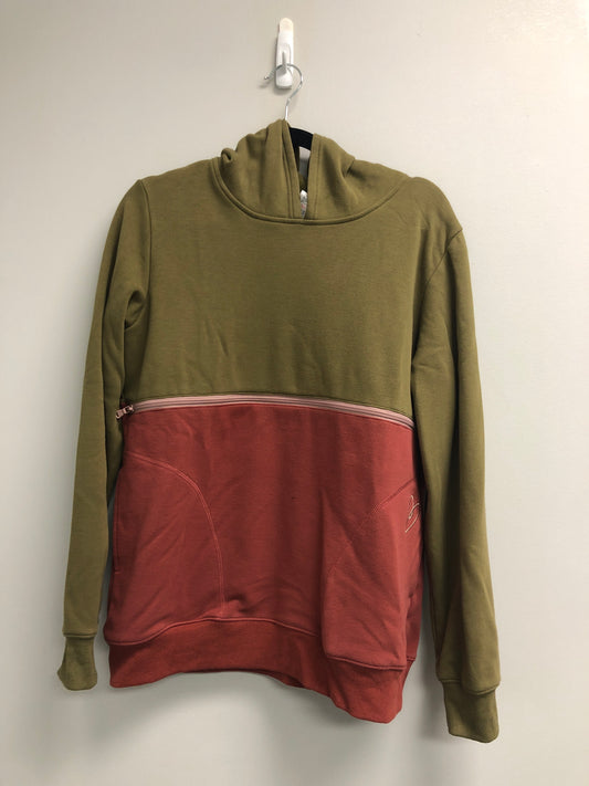 Outlet 7037 - Latched Mama Trailblazer Nursing Hoodie - Olive/Rust - Medium