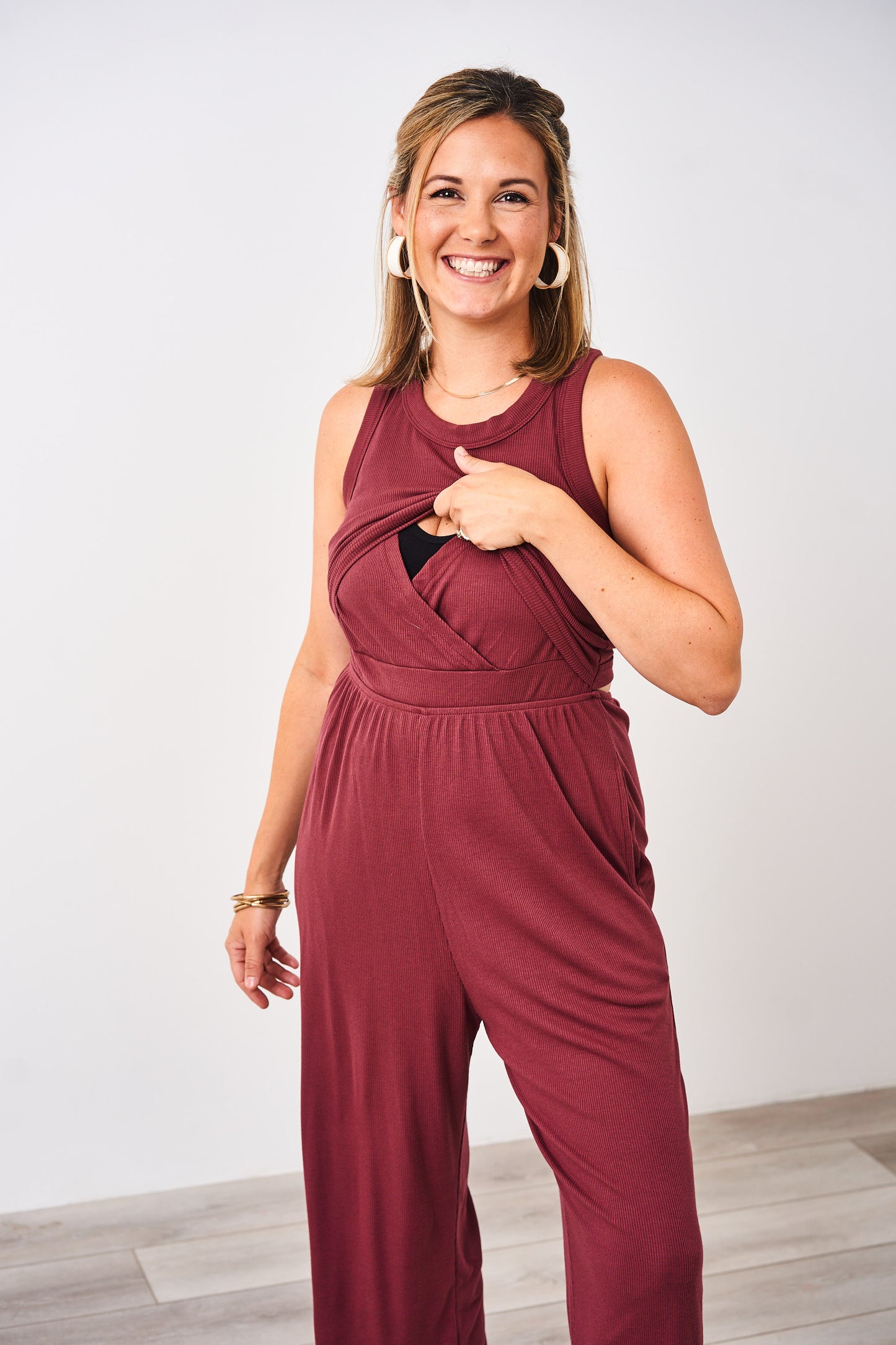 Latched Mama Ribbed Tie Back Nursing Jumper - Final Sale