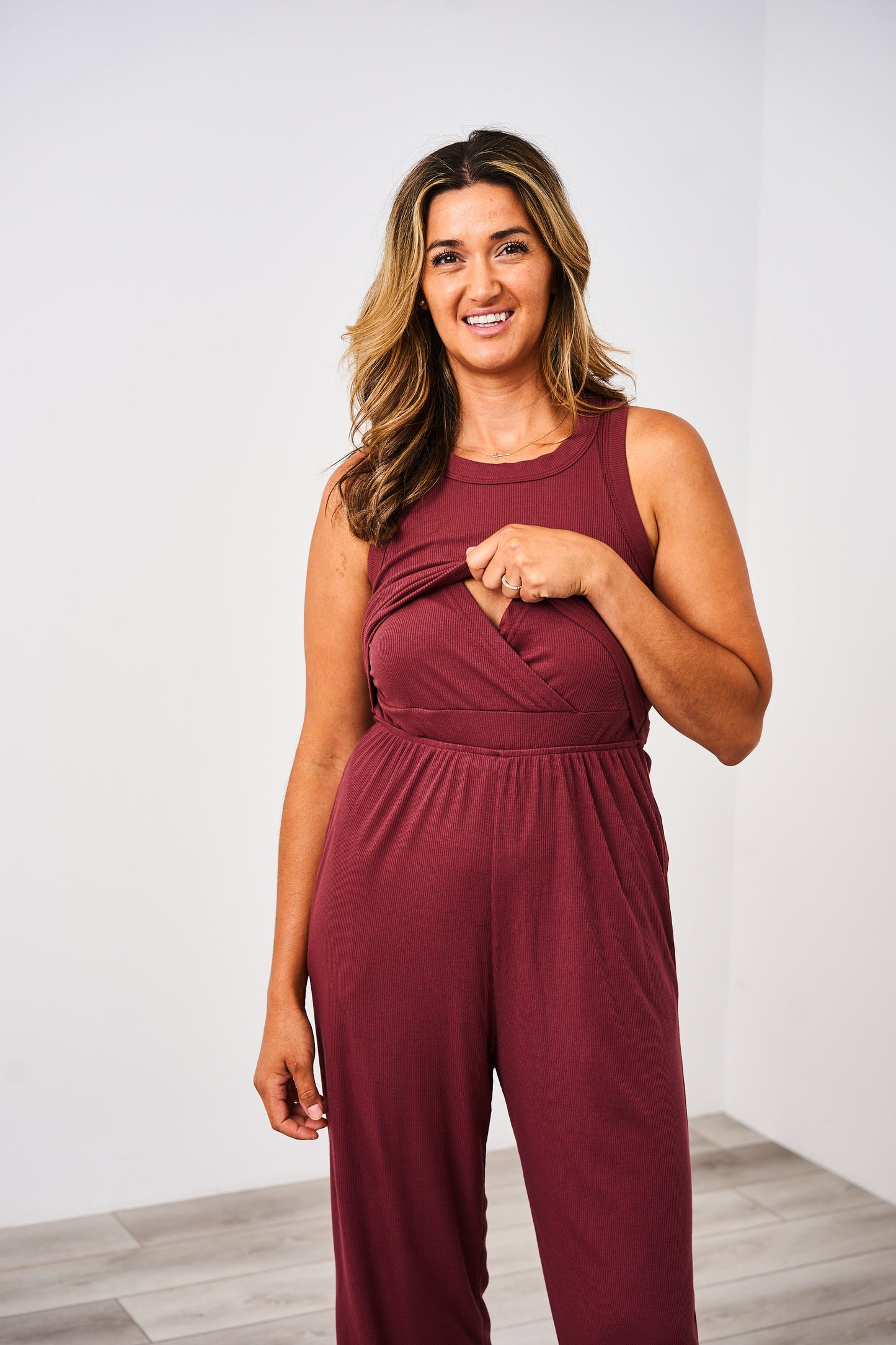 Latched Mama Ribbed Tie Back Nursing Jumper - Final Sale