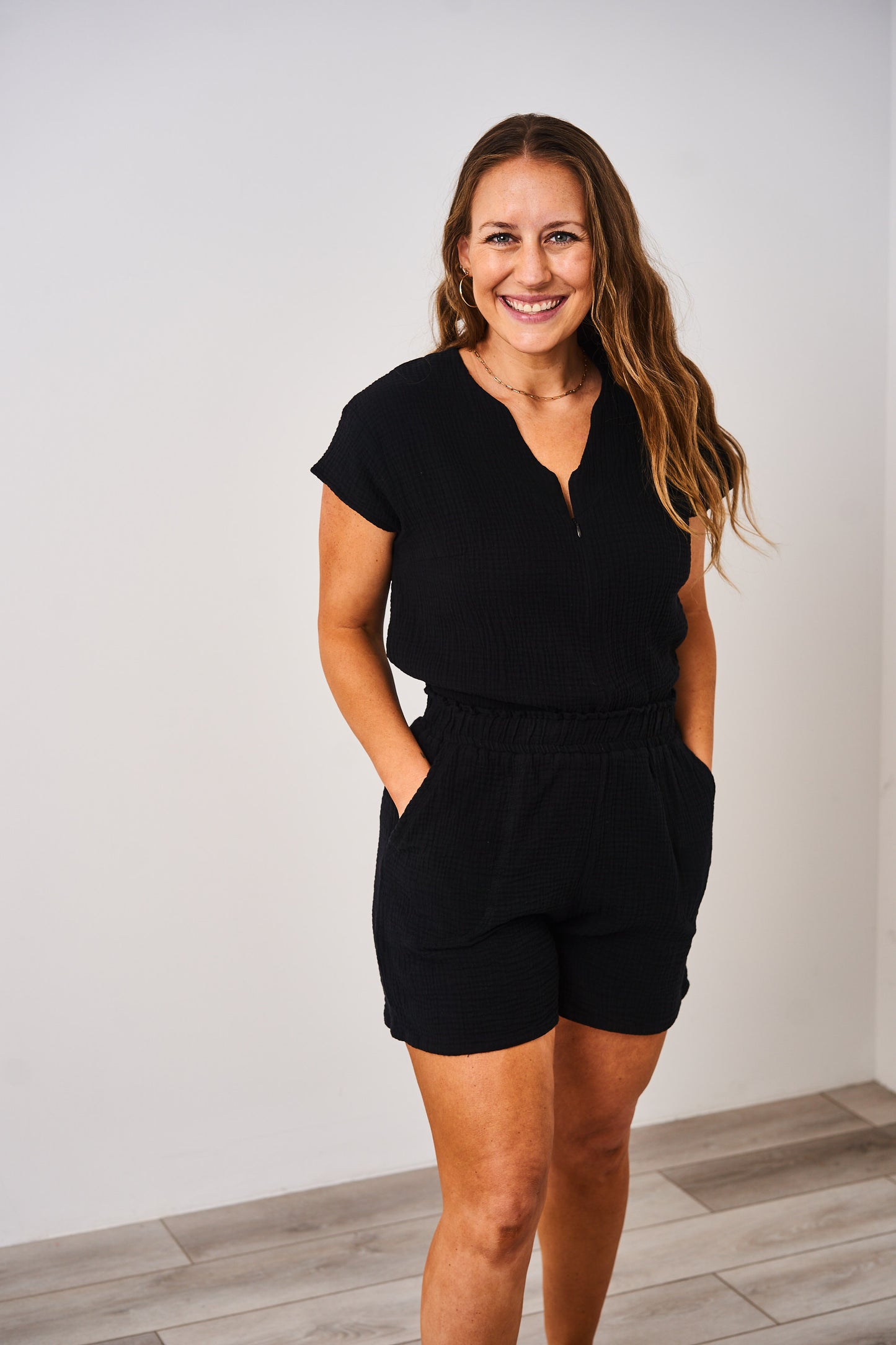 Latched Mama Coastline Cotton Nursing Top & Shorts Set - Final Sale