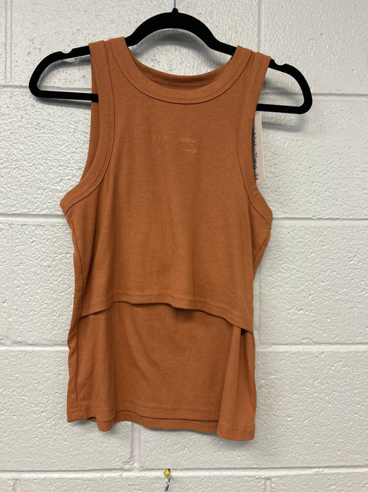Outlet 7229 - Latched Mama Ribbed High Neck Nursing Tank - Copper - Small