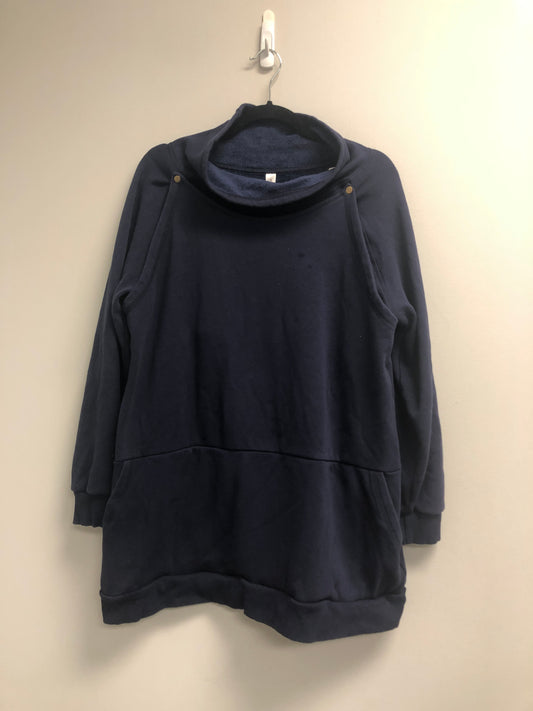 Outlet 6844 - Latched Mama Harbor Snap Nursing Pullover - Navy - 2X