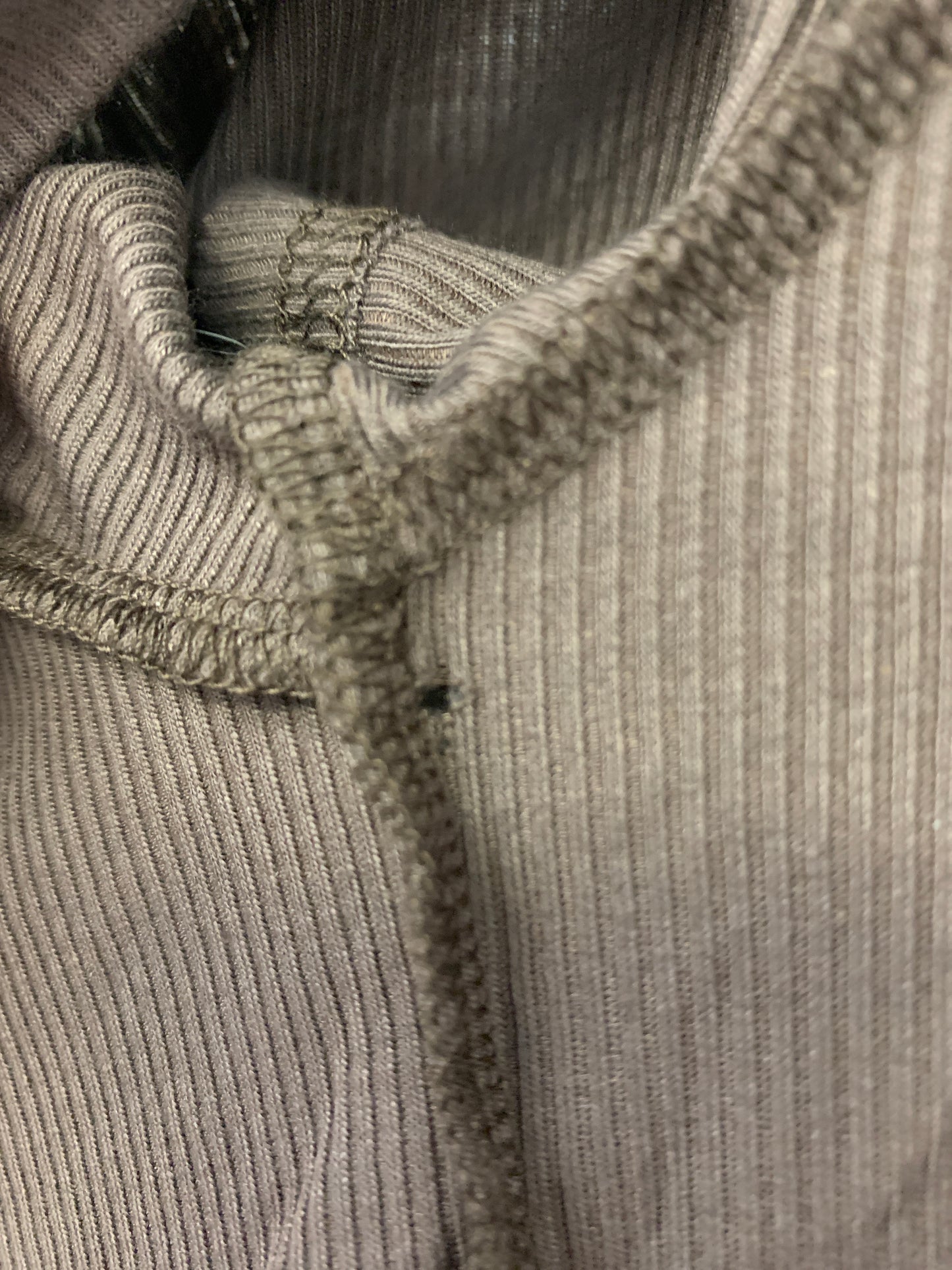 Outlet 7190 - Latched Mama Ribbed Short Sleeve Nursing Wrap Top - Brown - Medium