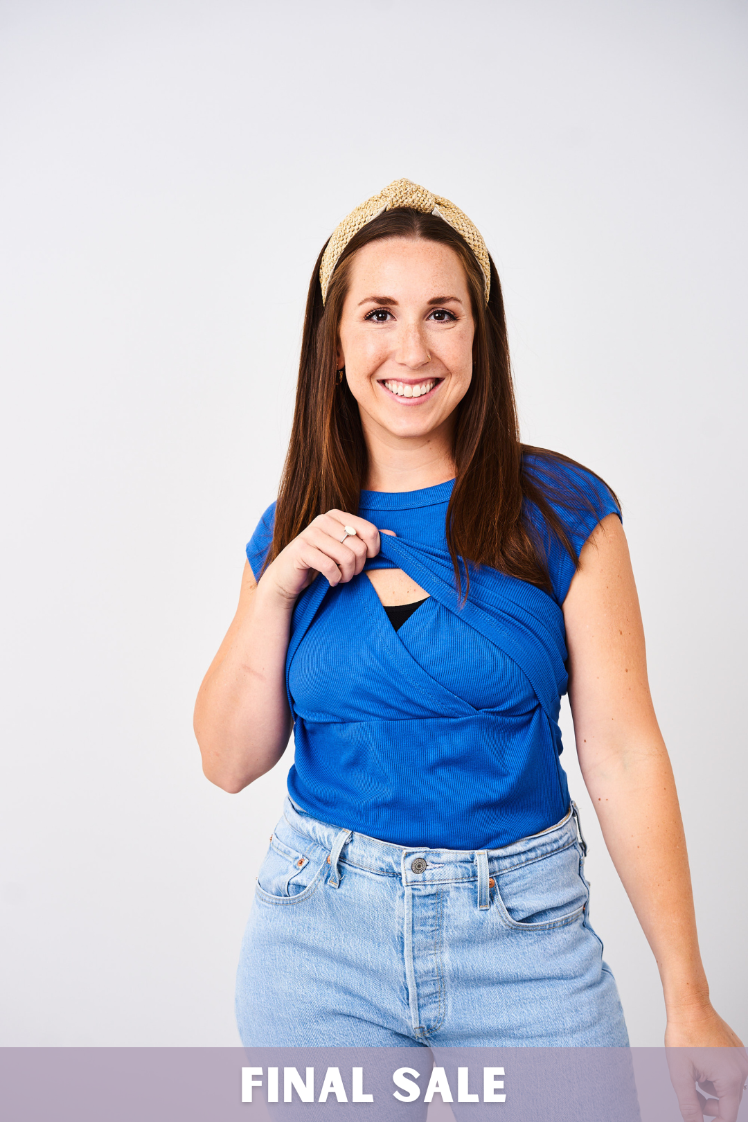Latched Mama Ribbed Cap Sleeve Nursing Tee - Final Sale