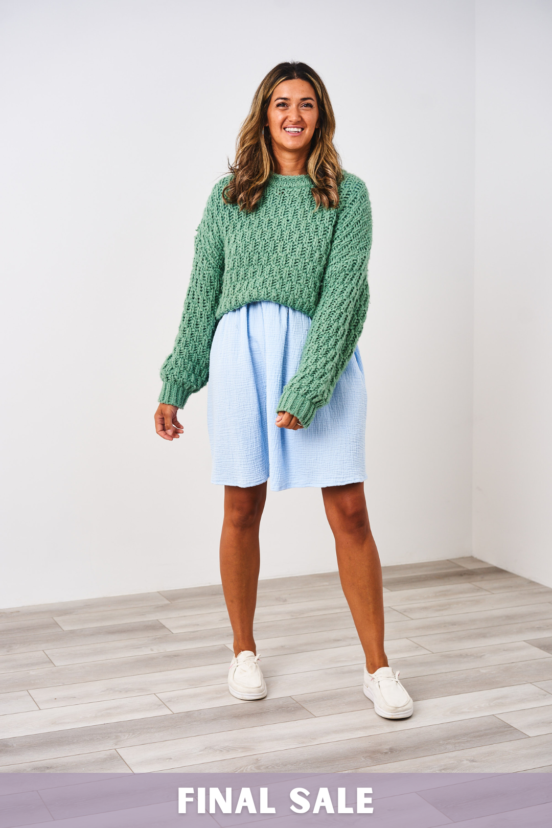 Latched Mama Coastline Cotton Zip Nursing Dress- Final Sale