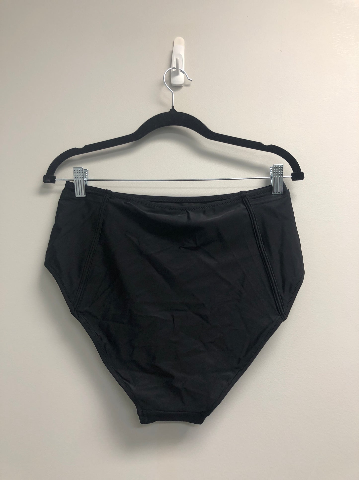 Outlet 7117 - Latched Mama High Waisted Swim Bottoms with Pockets - Final Sale - Black - Medium