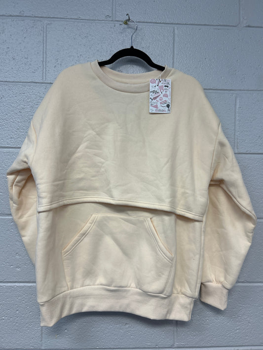 Outlet 7234 - Latched Mama Snuggle-Up Nursing Sweatshirt - Cream - Large