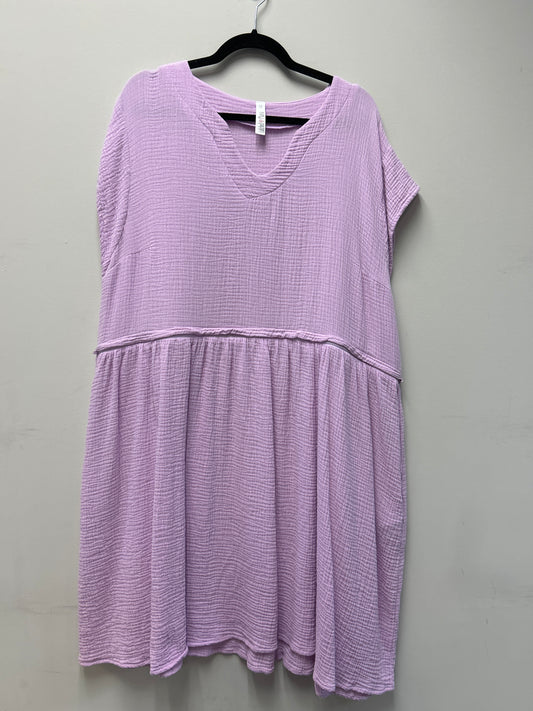 Outlet 7272 - Latched Mama Coastline Cotton Zip Nursing Dress - Wisteria - 1X