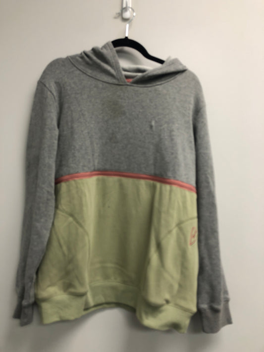 Outlet 7038 - Latched Mama Trailblazer Nursing Hoodie - Heather Grey/Fern - Large