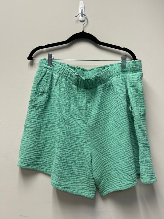 Outlet 7299 - Latched Mama Coastline Cotton Shorts - SEAFOAM - 1X